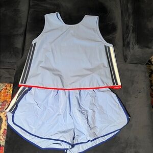 QUEEN OF SPARKLES Light Blue Shorts Set